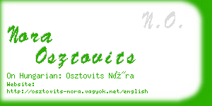 nora osztovits business card